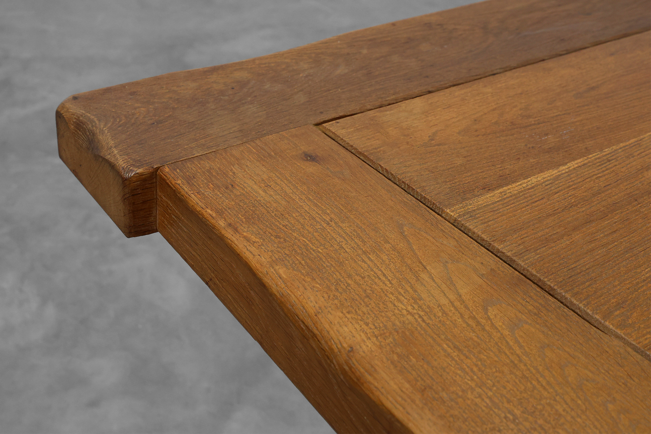 Brutalist Mid-century Oak Dining Table, Belgium 1960sthumbnail